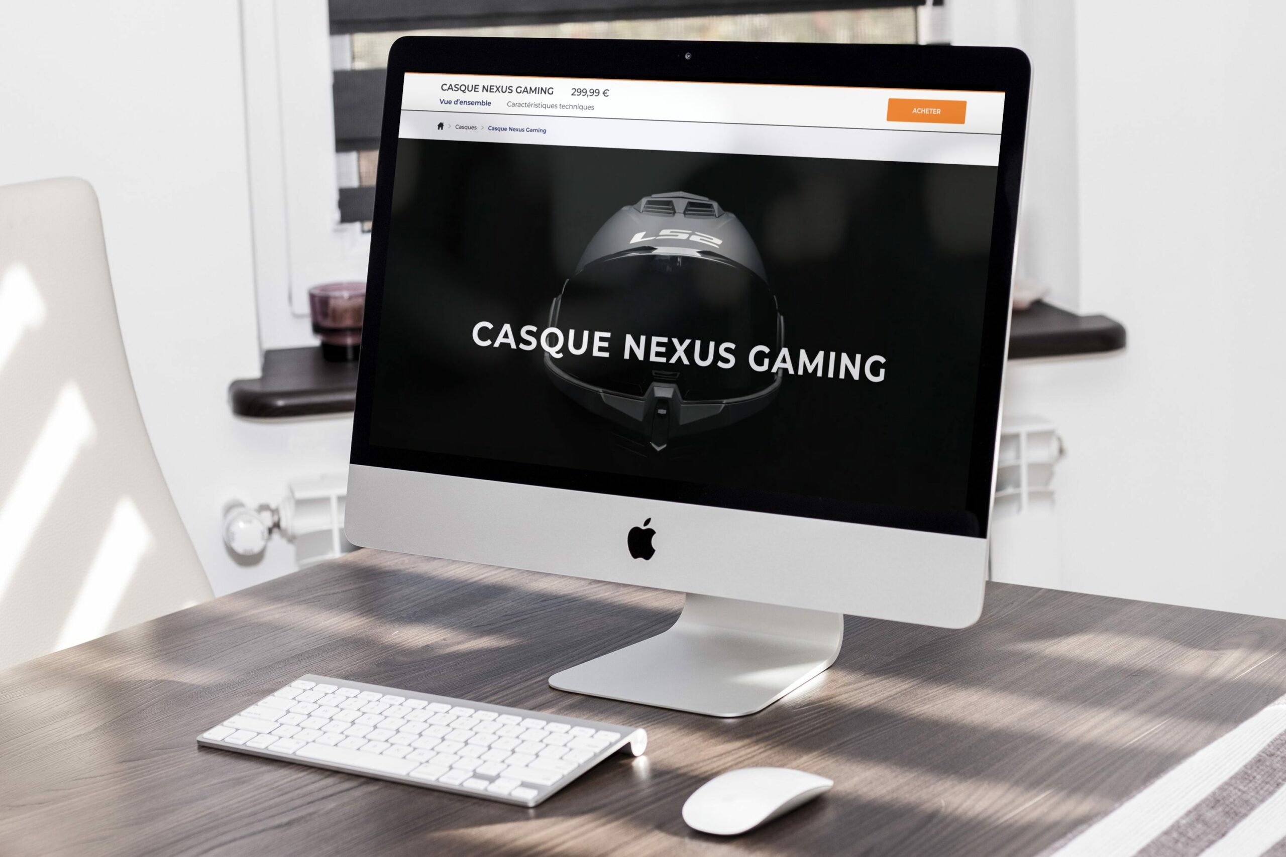 Site internet sur l'écran d'un IMac