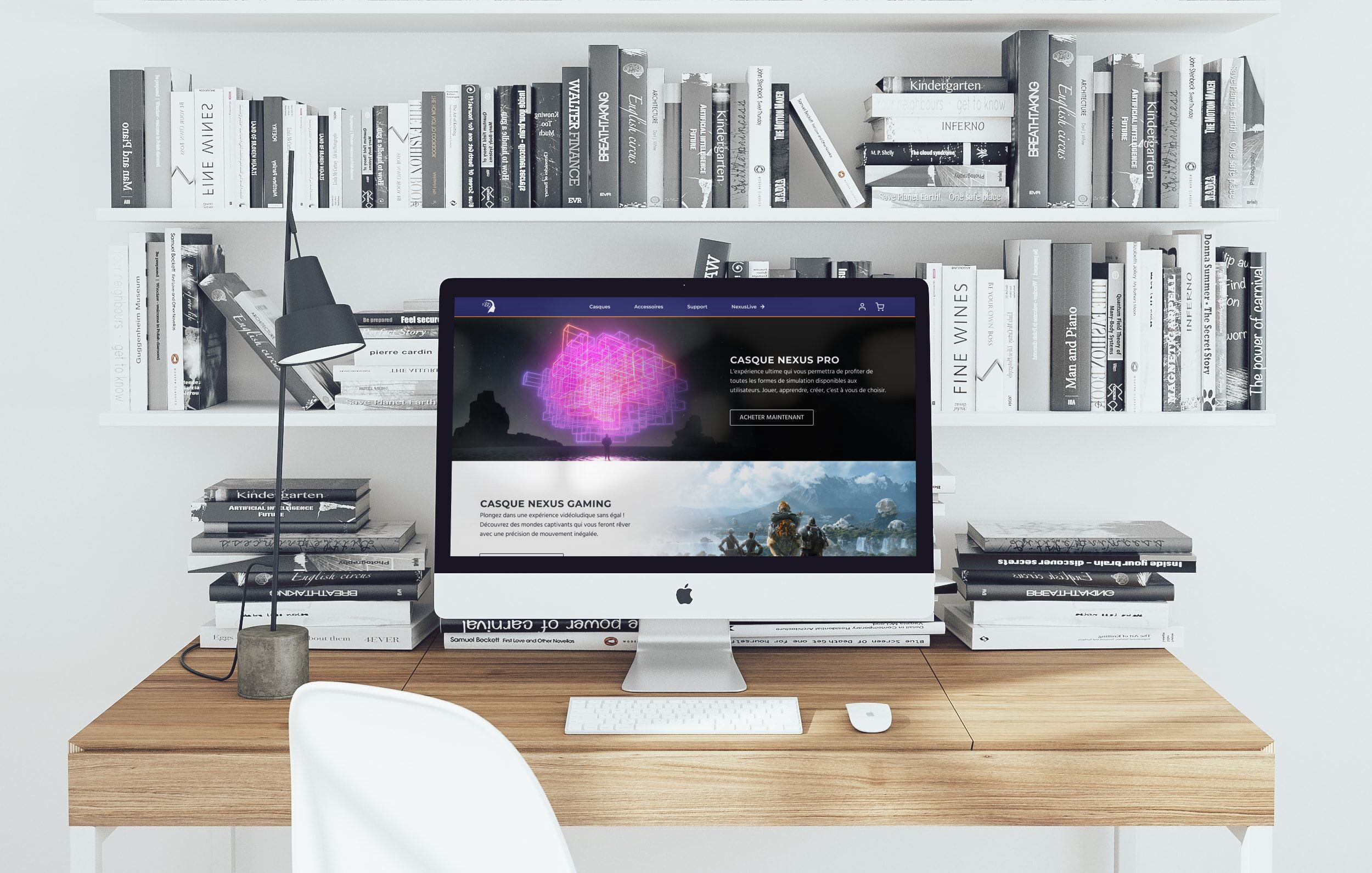 Site internet sur l'écran d'un IMac