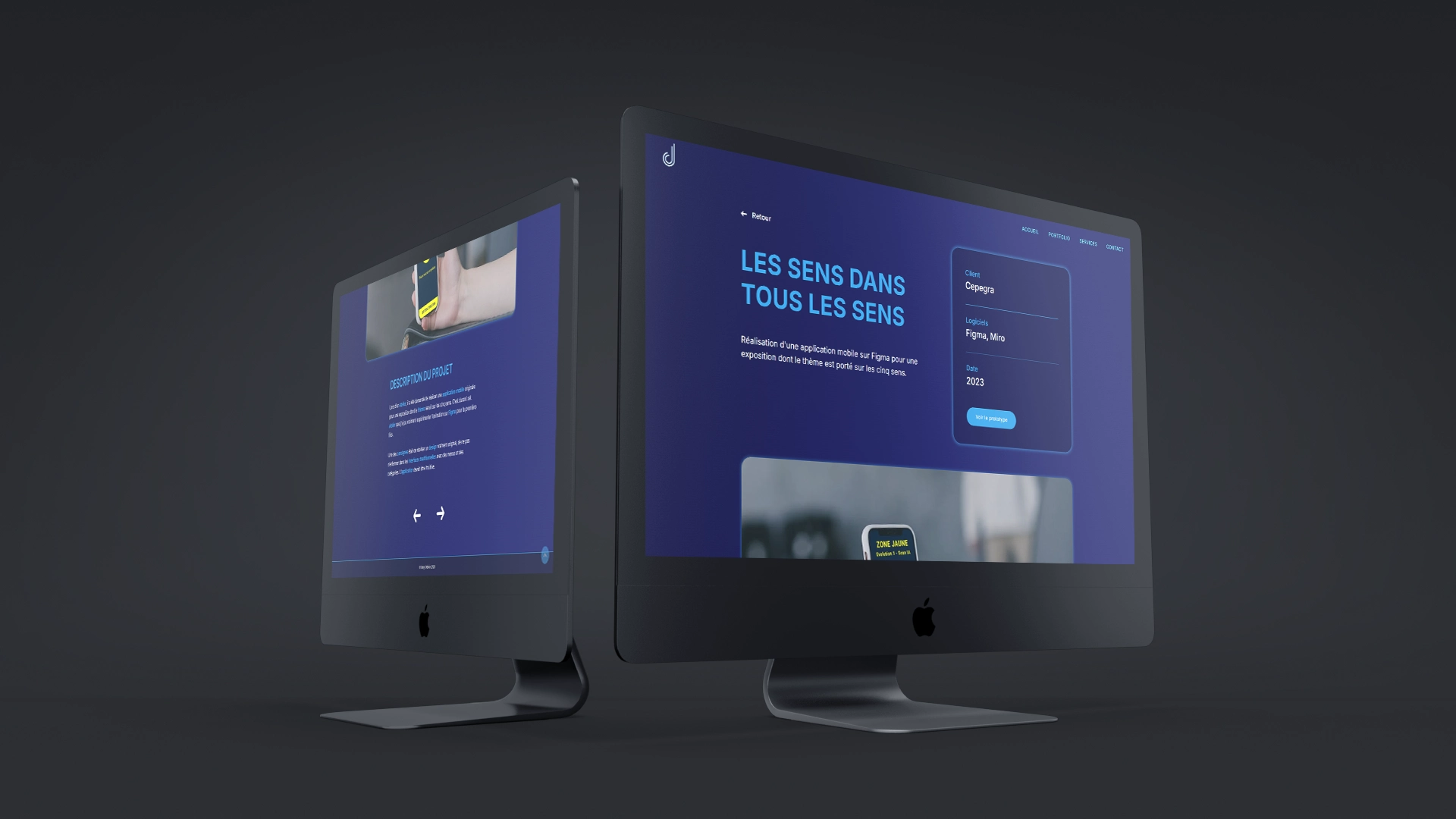Site internet sur l'écran d'un IMac