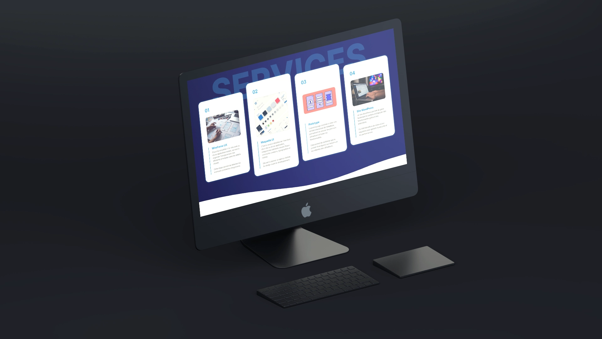 Site internet sur l'écran d'un IMac