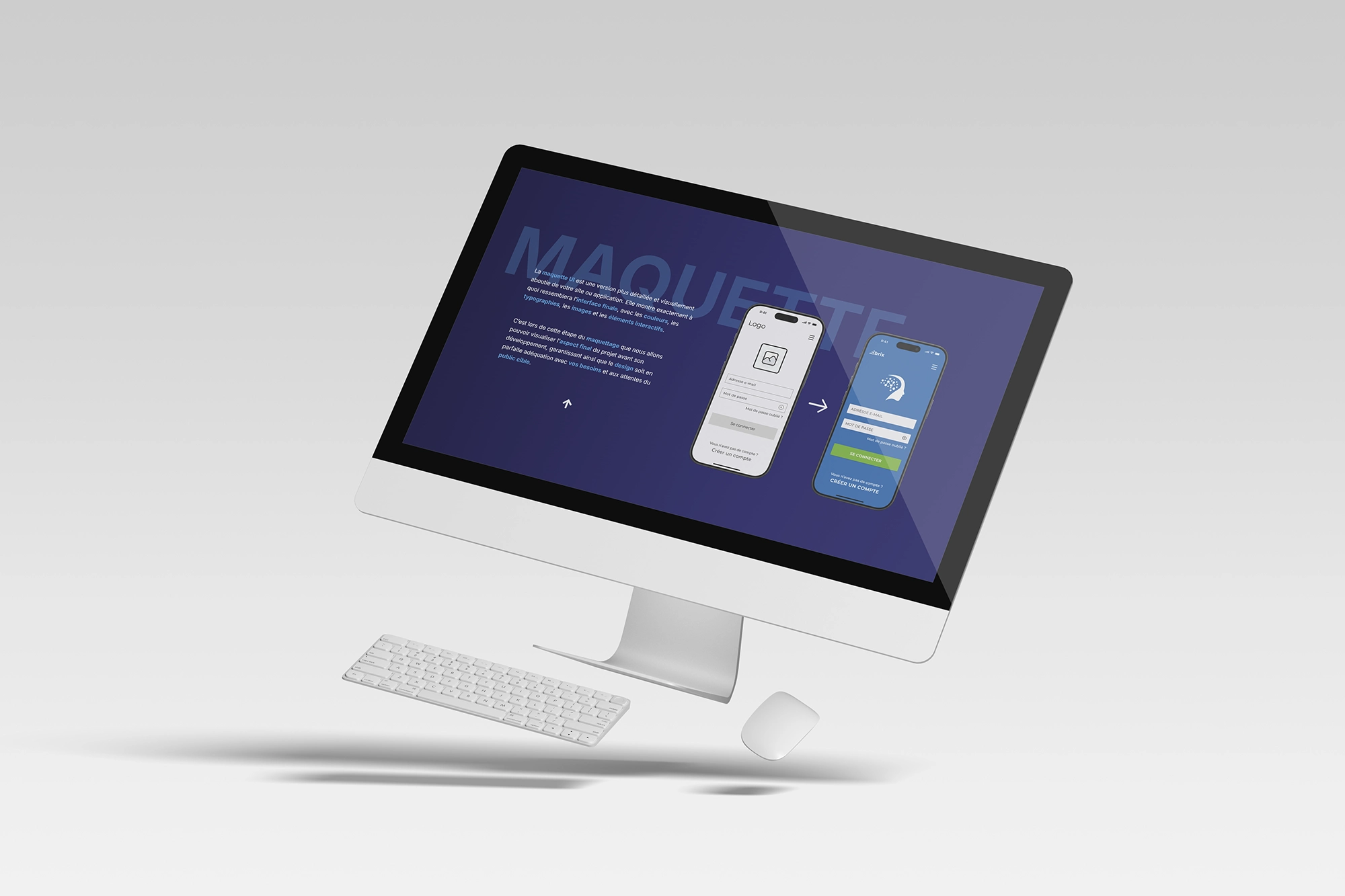 Site internet sur l'écran d'un IMac