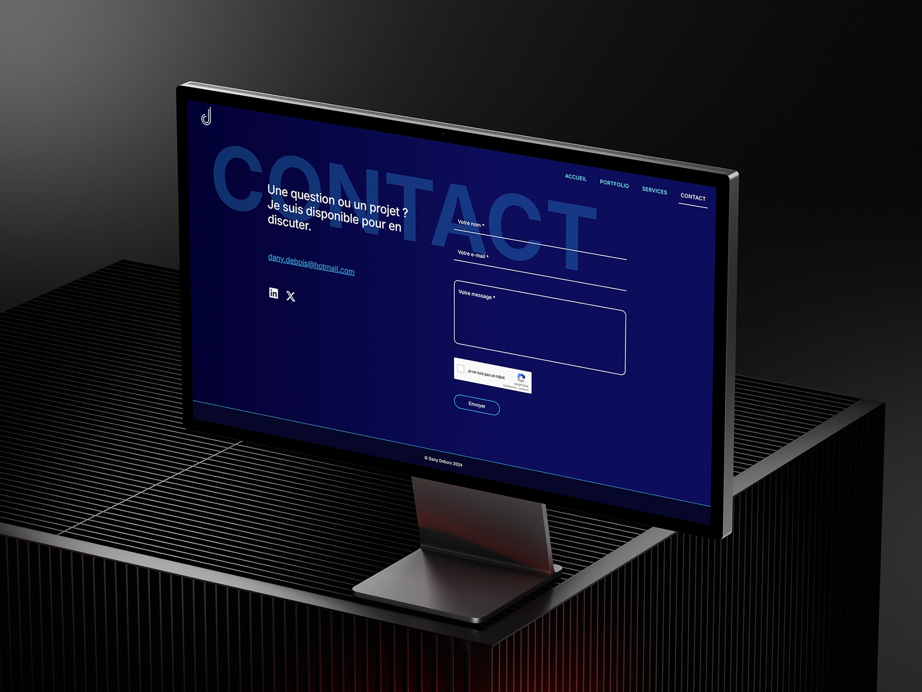 Site internet sur l'écran d'un IMac