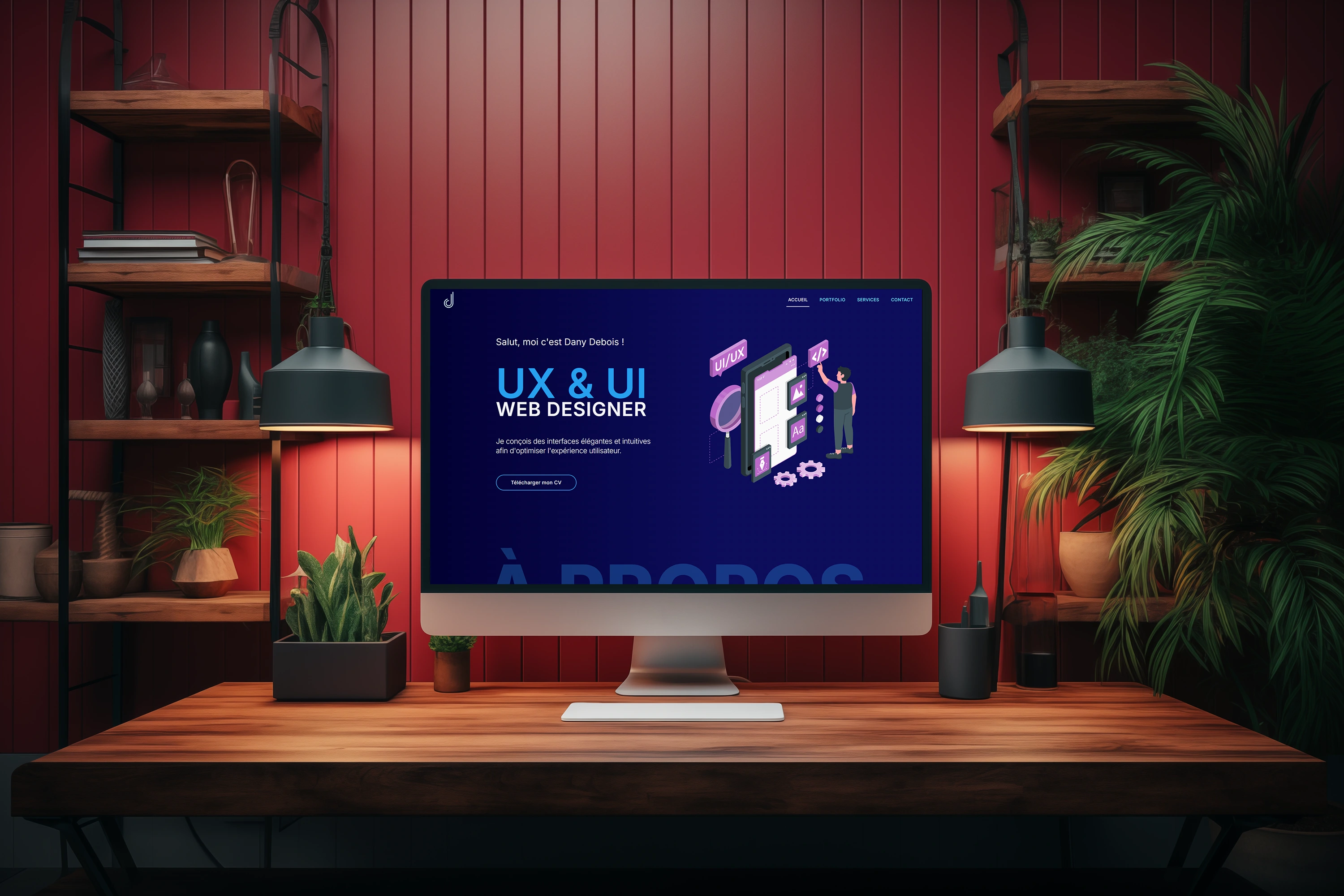 Site internet sur l'écran d'un IMac