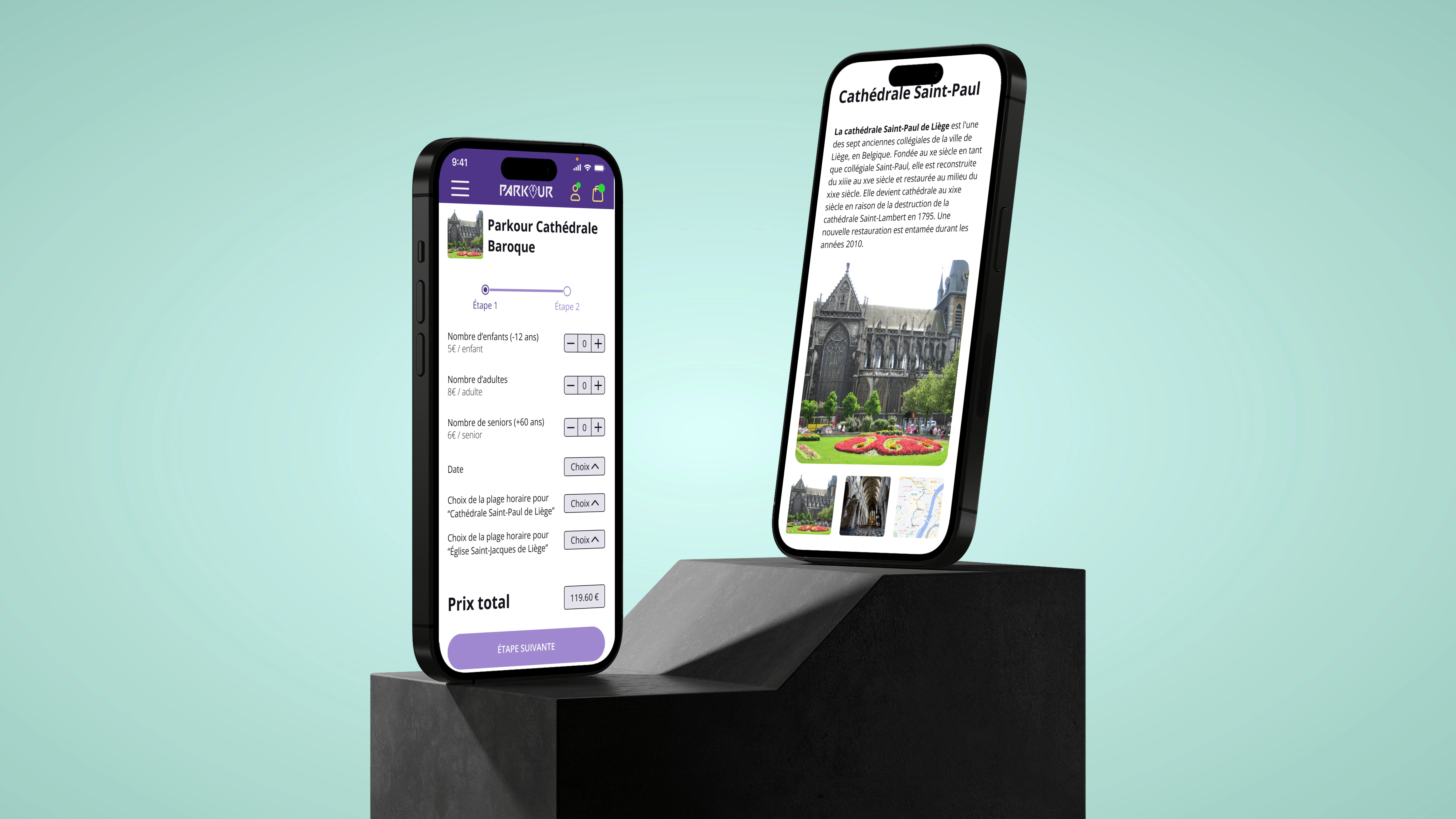 Site internet sur les écrans de deux téléphones